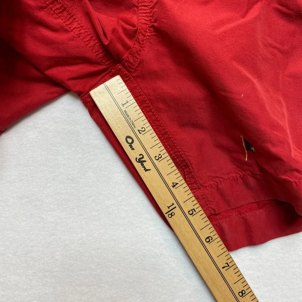 VINTAGE Polo Ralph Lauren Board Shorts Mens XL Red Flag Boat Drawstring